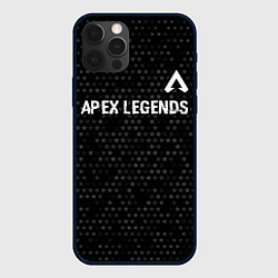 Чехол для iPhone 12 Pro Apex Legends glitch на темном фоне: символ сверху, цвет: 3D-черный