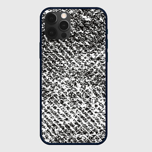 Чехол iPhone 12 Pro Black white style / 3D-Черный – фото 1