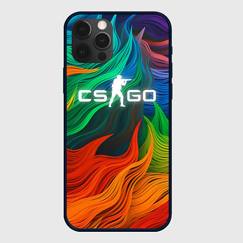 Чехол iPhone 12 Pro Cs Go Logo Color / 3D-Черный – фото 1