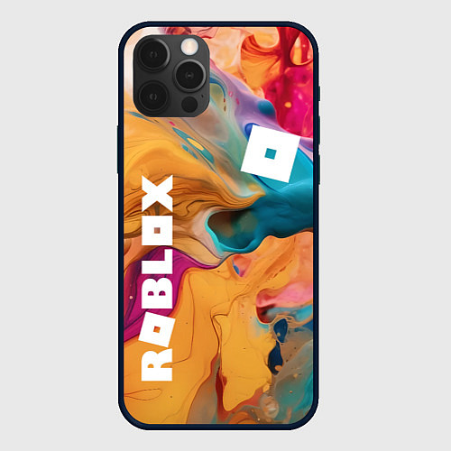 Чехол iPhone 12 Pro Roblox Logo Color / 3D-Черный – фото 1