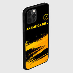 Чехол для iPhone 12 Pro Akame ga Kill - gold gradient: символ сверху, цвет: 3D-черный — фото 2