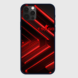 Чехол для iPhone 12 Pro Red neon CS GO, цвет: 3D-черный
