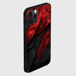 Чехол для iPhone 12 Pro Red black texture, цвет: 3D-черный — фото 2