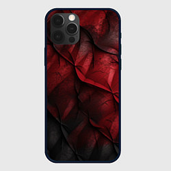 Чехол iPhone 12 Pro Black red texture