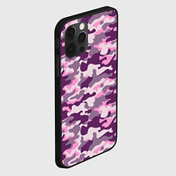 Чехол для iPhone 12 Pro Модный камуфляж - милитари, цвет: 3D-черный — фото 2