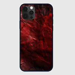 Чехол iPhone 12 Pro Текстура красная кожа
