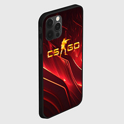 Чехол для iPhone 12 Pro CS GO fire logo, цвет: 3D-черный — фото 2