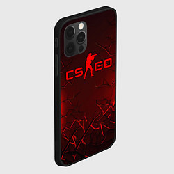 Чехол для iPhone 12 Pro CSGO logo dark red, цвет: 3D-черный — фото 2