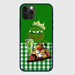 Чехол iPhone 12 Pro Pepe King with pizza