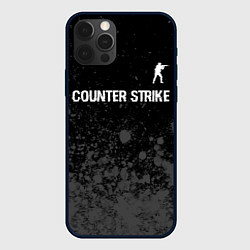 Чехол iPhone 12 Pro Counter Strike glitch на темном фоне: символ сверх