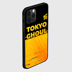 Чехол для iPhone 12 Pro Tokyo Ghoul - gold gradient: символ сверху, цвет: 3D-черный — фото 2