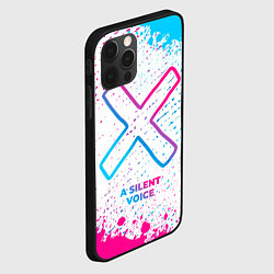 Чехол для iPhone 12 Pro A Silent Voice neon gradient style, цвет: 3D-черный — фото 2