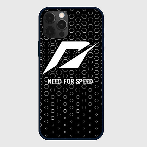 Чехол iPhone 12 Pro Need for Speed glitch на темном фоне / 3D-Черный – фото 1