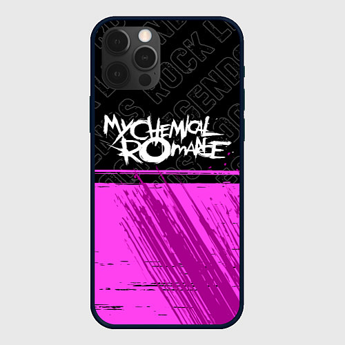 Чехол iPhone 12 Pro My Chemical Romance rock legends: символ сверху / 3D-Черный – фото 1