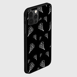 Чехол для iPhone 12 Pro Каракули сплошной креатив, цвет: 3D-черный — фото 2