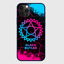 Чехол iPhone 12 Pro Black Butler - neon gradient