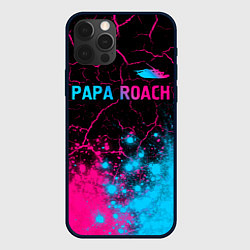 Чехол iPhone 12 Pro Papa Roach - neon gradient: символ сверху