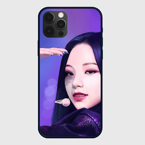 Чехол iPhone 12 Pro Ю Джи Мин - Aespa / 3D-Черный – фото 1
