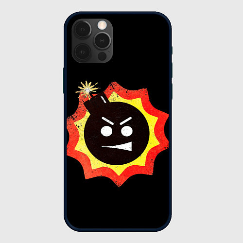 Чехол iPhone 12 Pro Serious Sam logo / 3D-Черный – фото 1