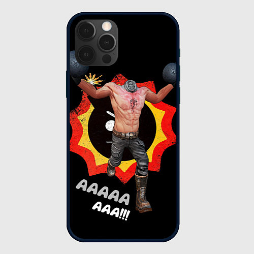 Чехол iPhone 12 Pro Serious Sam - kamikaze / 3D-Черный – фото 1