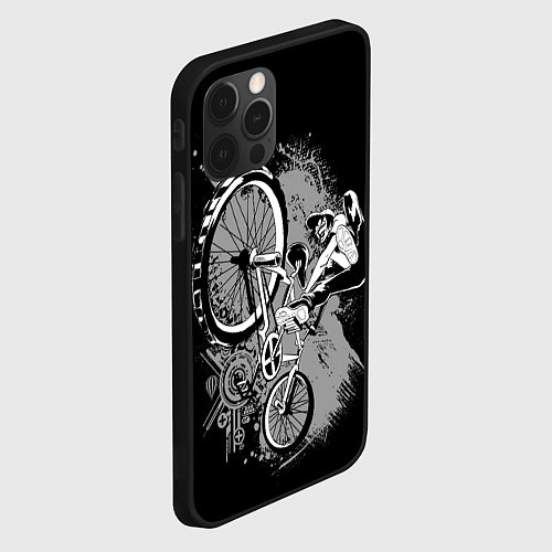 Чехол iPhone 12 Pro Bmx jump rider / 3D-Черный – фото 2