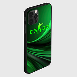 Чехол для iPhone 12 Pro CS GO green abstract, цвет: 3D-черный — фото 2