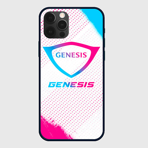 Чехол iPhone 12 Pro Genesis neon gradient style / 3D-Черный – фото 1