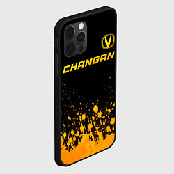 Чехол для iPhone 12 Pro Changan - gold gradient: символ сверху, цвет: 3D-черный — фото 2