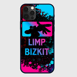 Чехол для iPhone 12 Pro Limp Bizkit - neon gradient, цвет: 3D-черный