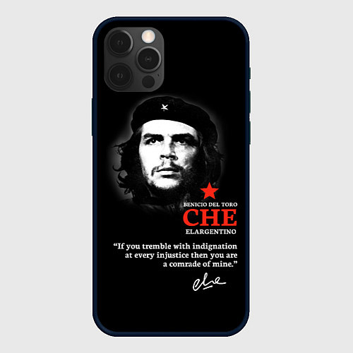 Чехол iPhone 12 Pro Che Guevara автограф / 3D-Черный – фото 1