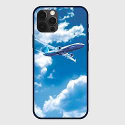 Чехол для iPhone 12 Pro Боинг 737 max 9, цвет: 3D-черный