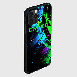 Чехол для iPhone 12 Pro CS GO green black style, цвет: 3D-черный — фото 2