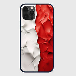 Чехол для iPhone 12 Pro Текстура пластилина белая синяя красная, цвет: 3D-черный