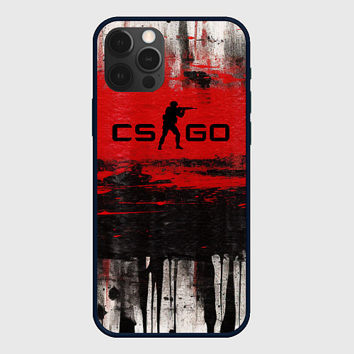 Чехол iPhone 12 Pro CS GO brushes / 3D-Черный – фото 1