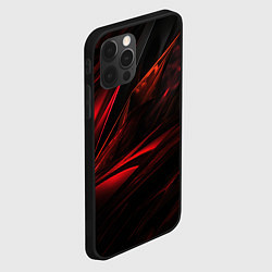 Чехол для iPhone 12 Pro Black red background, цвет: 3D-черный — фото 2