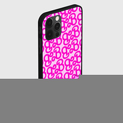 Чехол для iPhone 12 Pro Логотип Барби - буква B, цвет: 3D-черный — фото 2