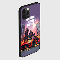 Чехол для iPhone 12 Pro Grand Theft Auto - game, цвет: 3D-черный — фото 2