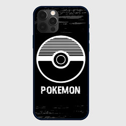 Чехол для iPhone 12 Pro Pokemon glitch на темном фоне, цвет: 3D-черный