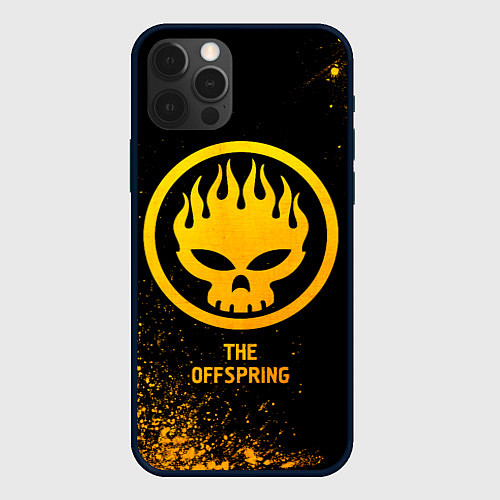 Чехол iPhone 12 Pro The Offspring - gold gradient / 3D-Черный – фото 1