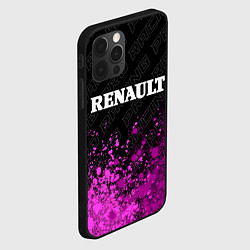 Чехол для iPhone 12 Pro Renault pro racing: символ сверху, цвет: 3D-черный — фото 2