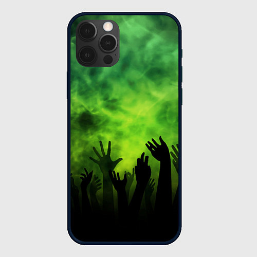 Чехол iPhone 12 Pro Зомби вечеринка / 3D-Черный – фото 1