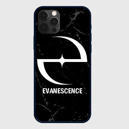 Чехол iPhone 12 Pro Evanescence glitch на темном фоне / 3D-Черный – фото 1
