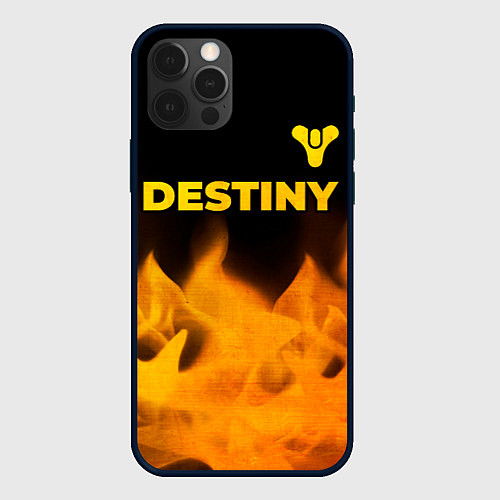 Чехол iPhone 12 Pro Destiny - gold gradient: символ сверху / 3D-Черный – фото 1