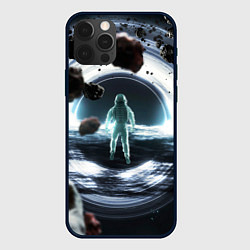 Чехол для iPhone 12 Pro Black hole astronaut, цвет: 3D-черный