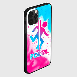 Чехол для iPhone 12 Pro Portal neon gradient style, цвет: 3D-черный — фото 2