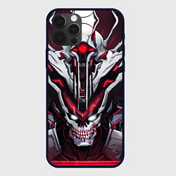 Чехол для iPhone 12 Pro Красный кибер демон, цвет: 3D-черный