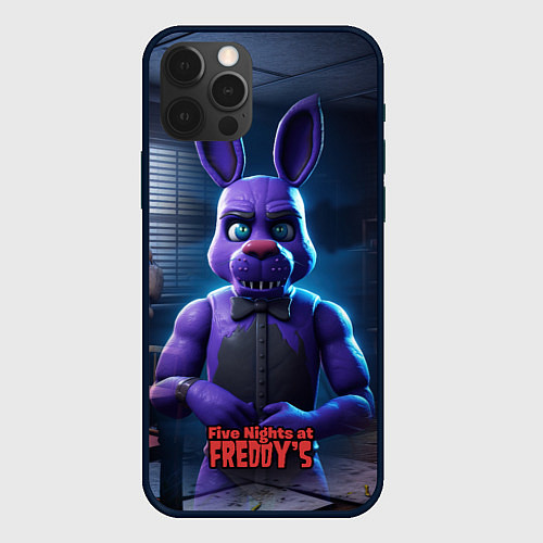 Чехол iPhone 12 Pro Five Nights at Freddys Bonnie / 3D-Черный – фото 1