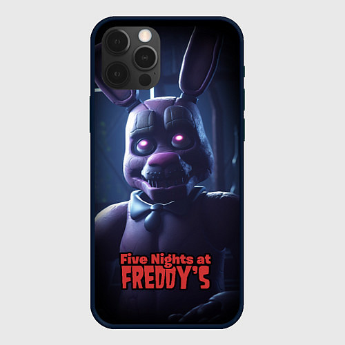 Чехол iPhone 12 Pro Five Nights at Freddys Bonnie / 3D-Черный – фото 1