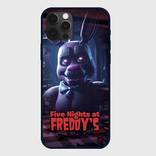 Чехол iPhone 12 Pro Five Nights at Freddys Bonnie / 3D-Черный – фото 1