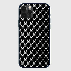 Чехол для iPhone 12 Pro BAP white pattern, цвет: 3D-черный